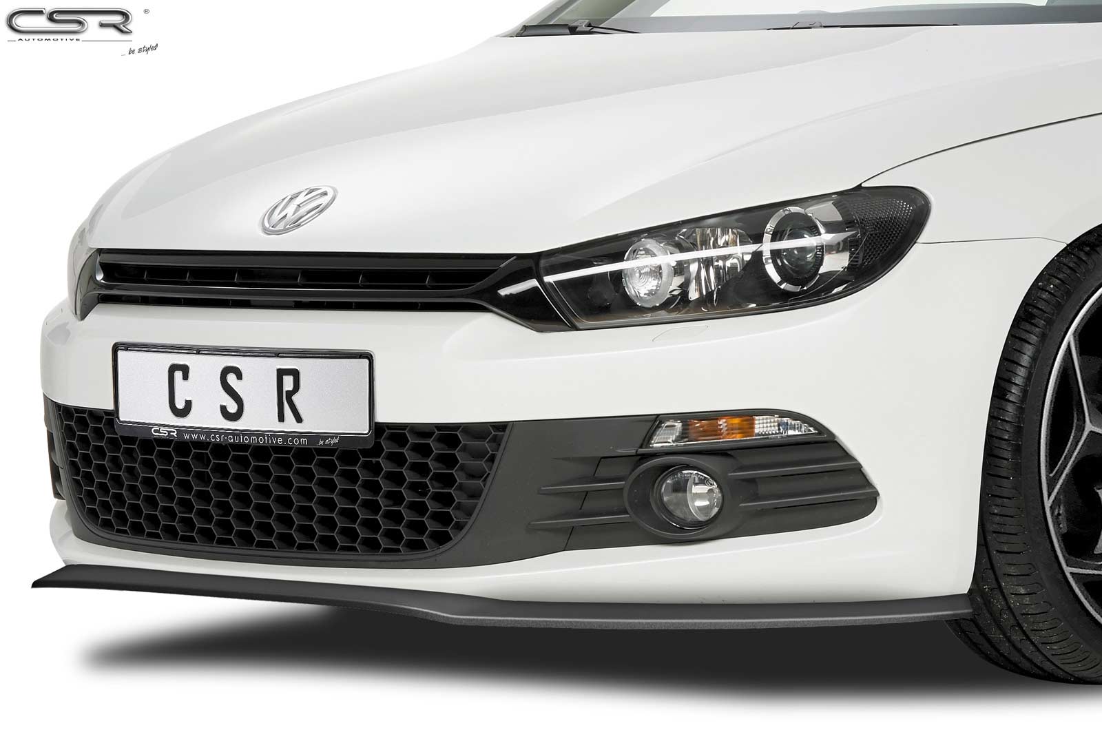 Voorspoiler passend voor Volkswagen Scirocco CSR Mat Zwart