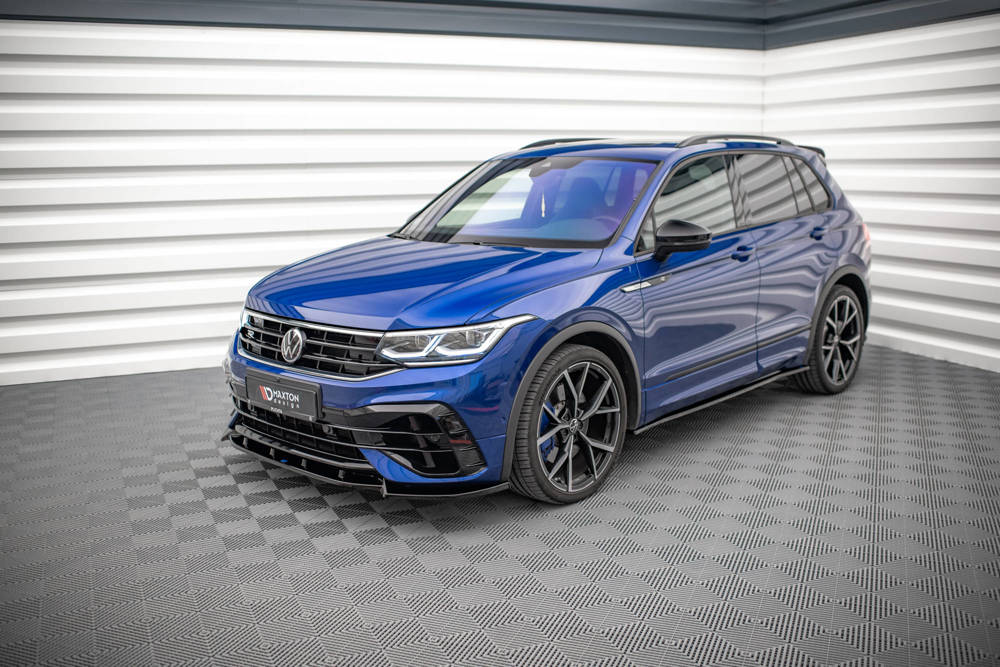 Zijskirts passend voor VW Tiguan R MK2 Facelift Maxton Glans Zwart