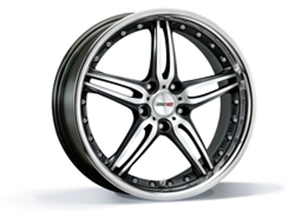 Motec Pantera Black Matt Polish Inox 9,5x18 5x112 ET35 Velgen