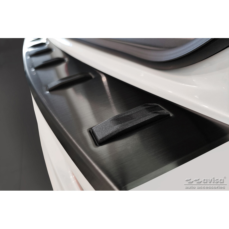 Zwart RVS Achterbumperprotector  Peugeot 308 SW II 2013-2017 & Facelift 2017-2021 'STRONG EDITION'