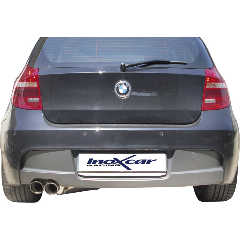 100% RVS Sportuitlaat  BMW 1-Serie E87 116i/118i 2004- 2x80mm Racing