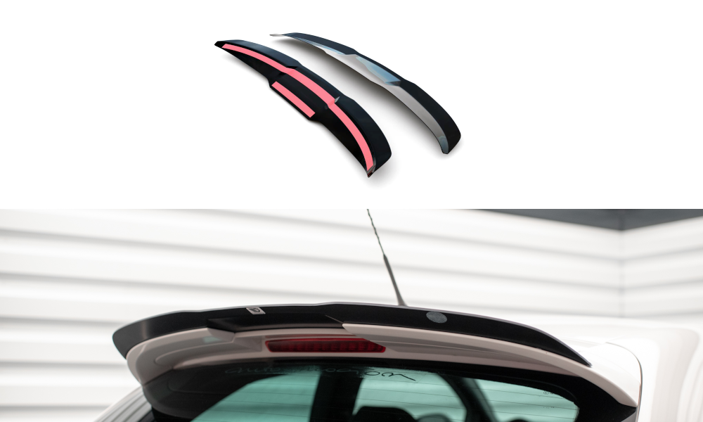 Spoiler passend voor Seat Ibiza 4 SportCoupe 2008 - 2012 Maxton Glans Zwart