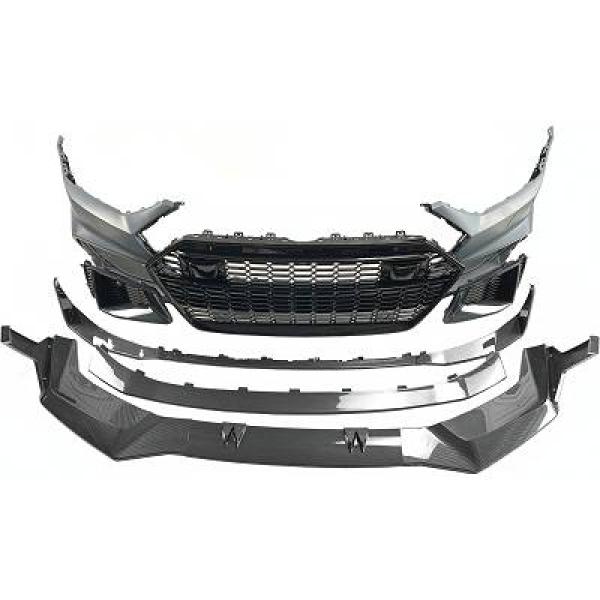 Voorbumper passend voor Audi A7 C8 4K8 2019-.. RS7 Look Zwart/Carbon Look