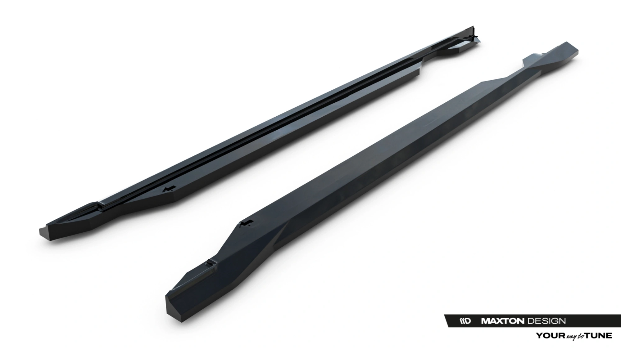 Zijskirts passend voor Audi Q6 e-tron Standard / S-Line / SQ6 e-tron SUV & Sportback Mk1 (2023–heden) – Glans Zwart