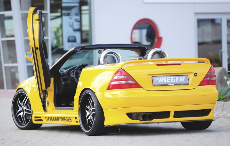 Achterbumper Diffuser passend voor Mercedes SLK tot model 00 Rieger
