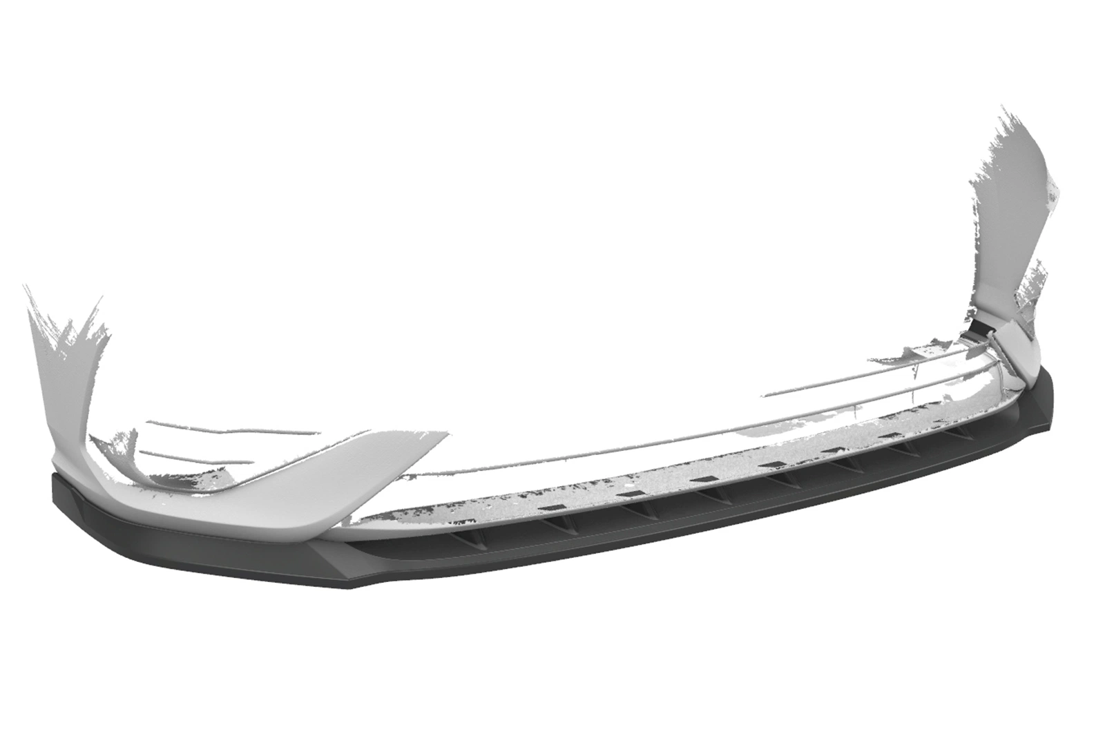 Voorspoiler passend voor VW Golf 8 (CD) R glans zwart