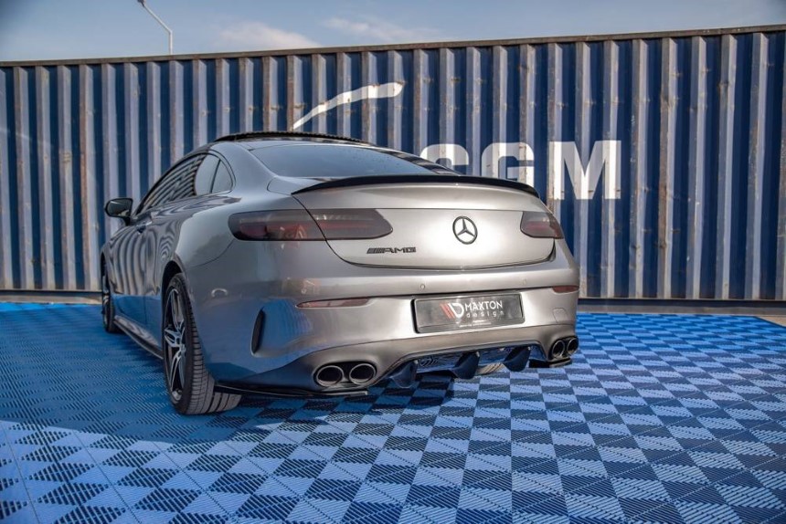 Diffuser passend voor Mercedes E W213 Coupé E53 AMG Maxton Design glans zwart