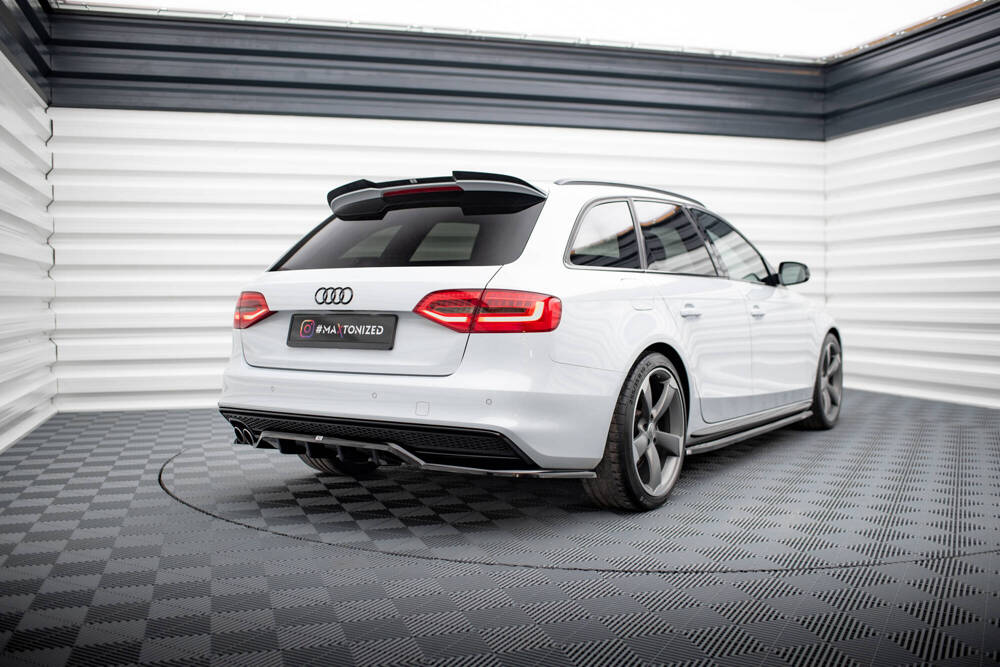 Spoiler passend voor Audi A4 Competition Avant B8 FL Maxton Glans Zwart