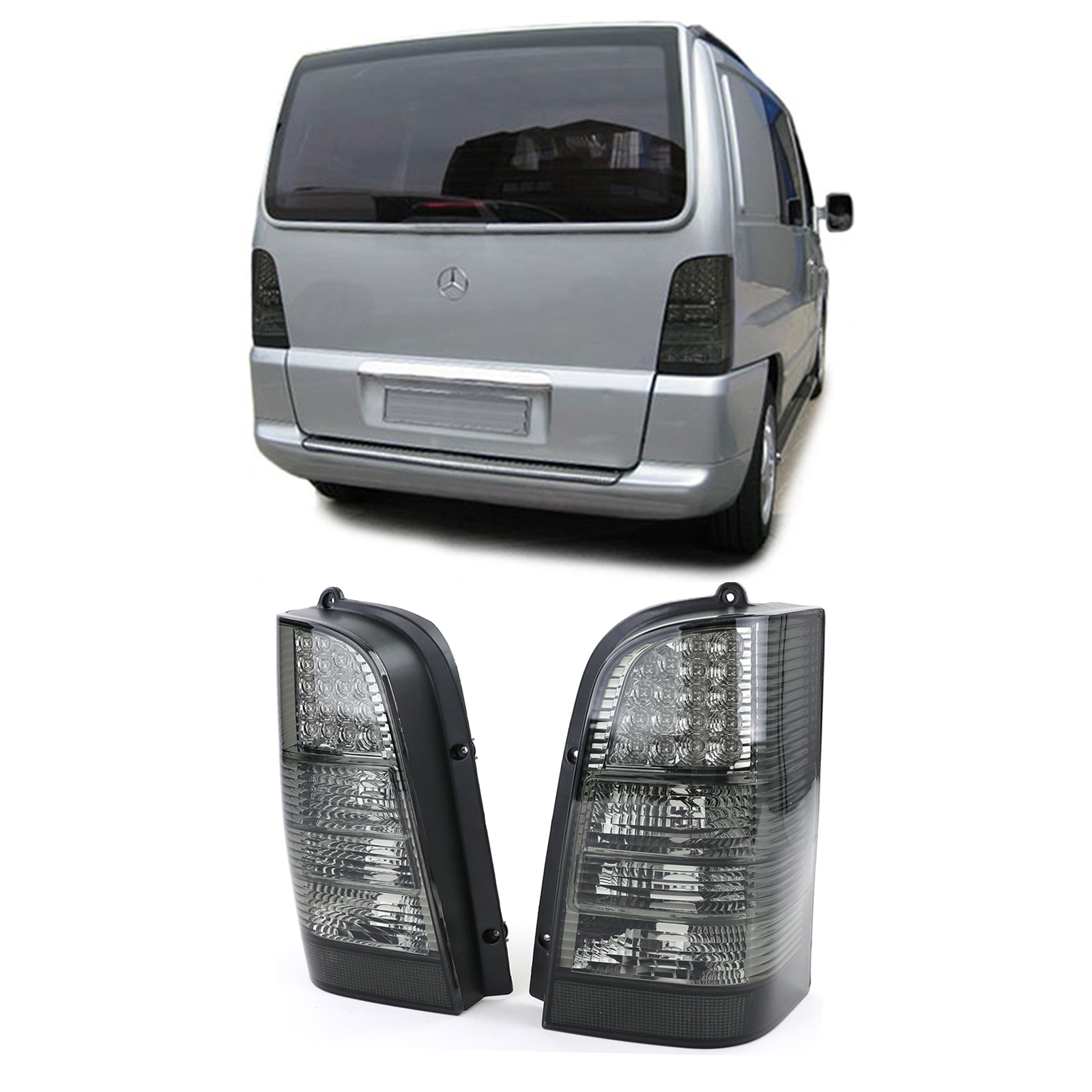 Achterlichten passend voor Mercedes Vito W638 96-03 LED Smoke