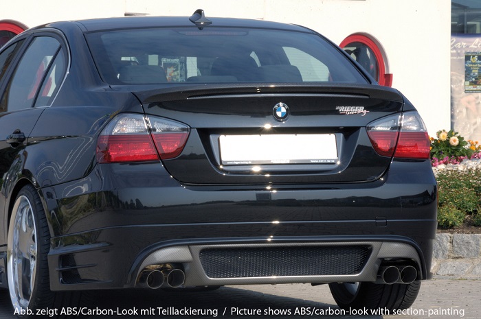 Achterbumper Diffuser passend voor BMW E90 Sedan Rieger