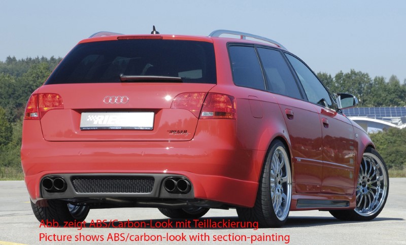 Achterbumper Diffuser duplex Audi A4 8E B7 11.04- Rieger