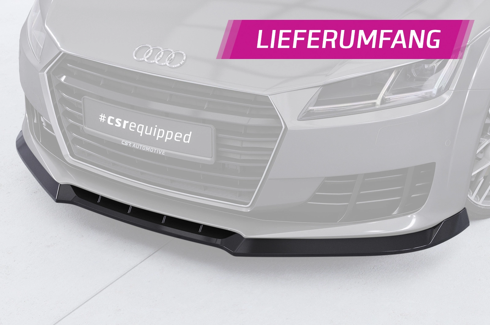 Voorspoiler passend voor Audi TT FV/8S Glans Zwart - CSR Design