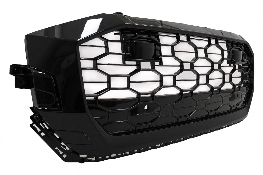 Grill passend voor Audi Q8 RS Look Glans Zwart