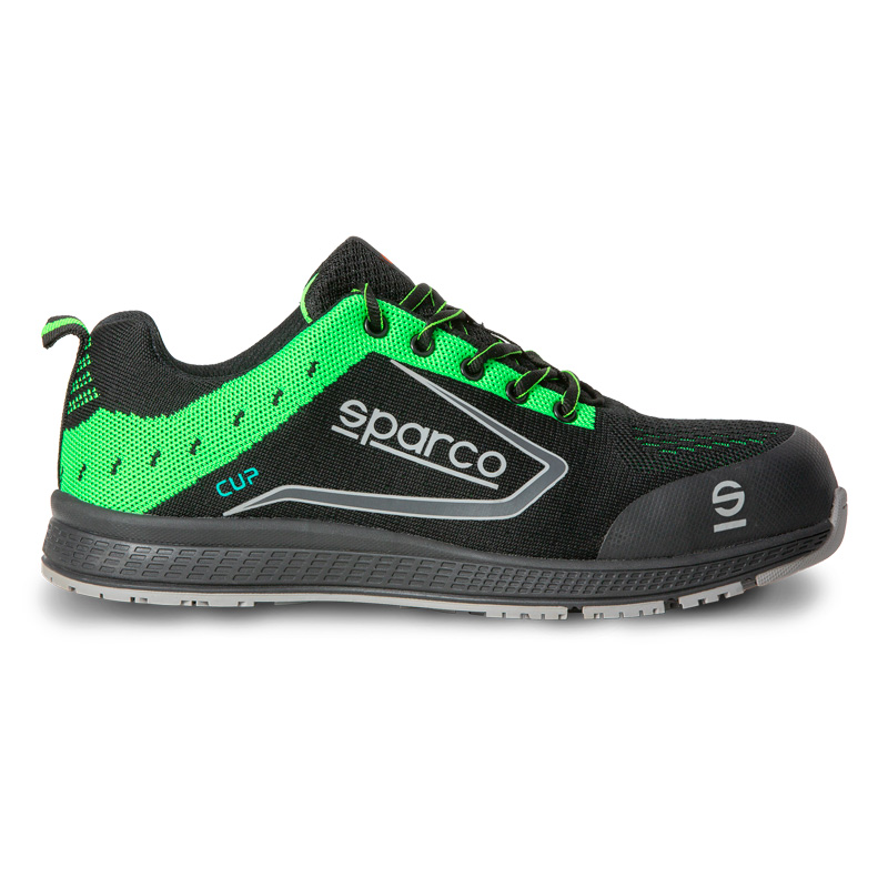 Sparco Lichtgewicht Werkschoenen Cup S1P Adelaide Zwart/Groen Maat 38