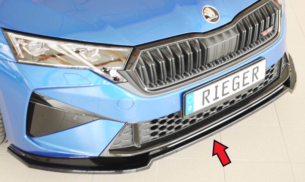 Voorspoiler passend voor Skoda Octavia RS (NX): 08.24- glans zwart
