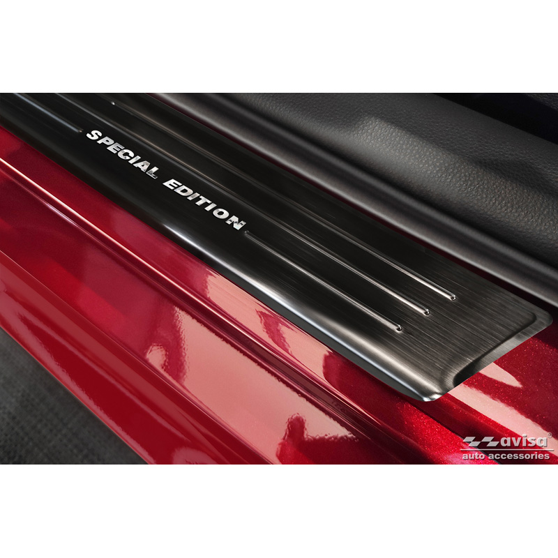 Zwart RVS Instaplijsten  Toyota Yaris 2020- incl. Facelift, excl. GR / Toyota Yaris Cross 2021- / Toyota C-HR II 2023- - 'Special Edition' - 4-delig