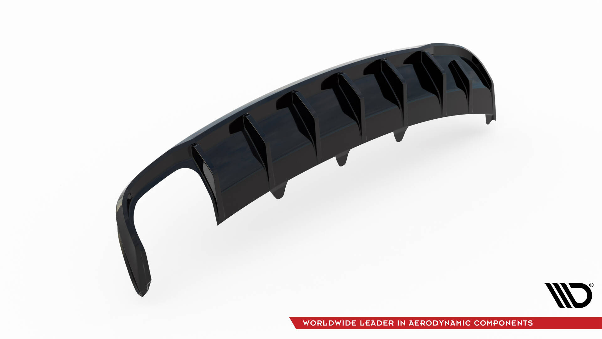 Achter Diffuser passend voor Audi A4 B8 Facelift Maxton Glans zwart (Enkelzijdige versie met dubbele uitlaat)