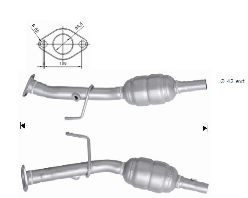 Smart FORFOUR 1.1i 1124 cc 55 Kw / 75 cv 134910 Magnaflow CAT Bo