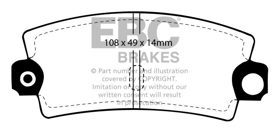 EBC Brakes RENAULT Alpine 2.7 (A310) 77-80 Remblokken achterzijd