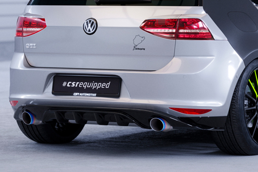 Diffuser passend voor Volkswagen Golf 7 Basis / GTI / GTD / GTE 12-17 CSR Glans Zwart