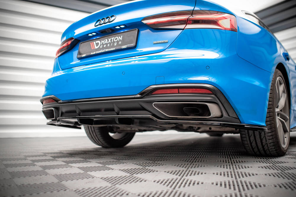 Diffuser passend voor Audi A5 5F FL S-Line Maxton Glans Zwart