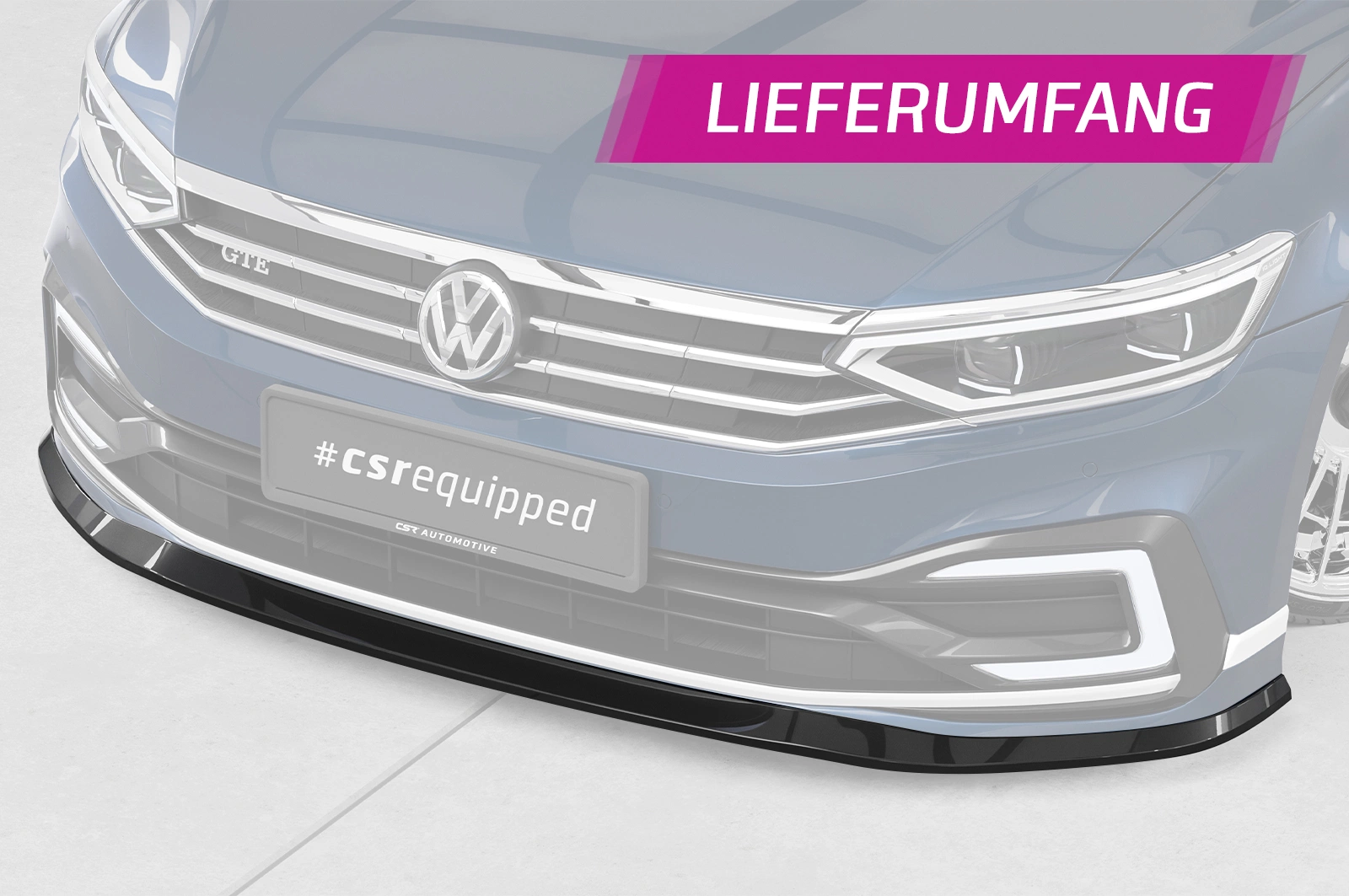 Voorspoiler passend voor VW Passat B8 Typ 3G GTE R-Line facelift 7/2019-2024