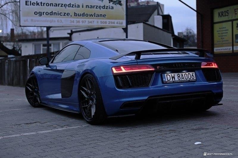 Zijskirts passend voor Audi R8 MK2 15-19 Maxton Glans Zwart