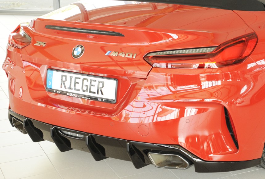 Diffuser passend voor BMW Z4 G4Z/G29 roadster Rieger glans zwart