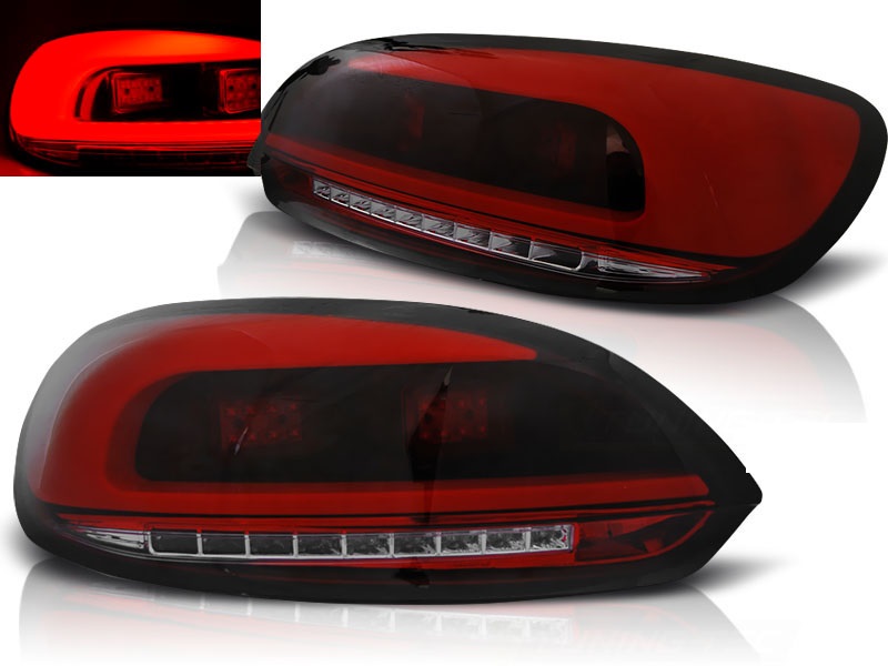 Achterlichten passend voor VW Scirocco 08-14 Tube LED rood/smoke
