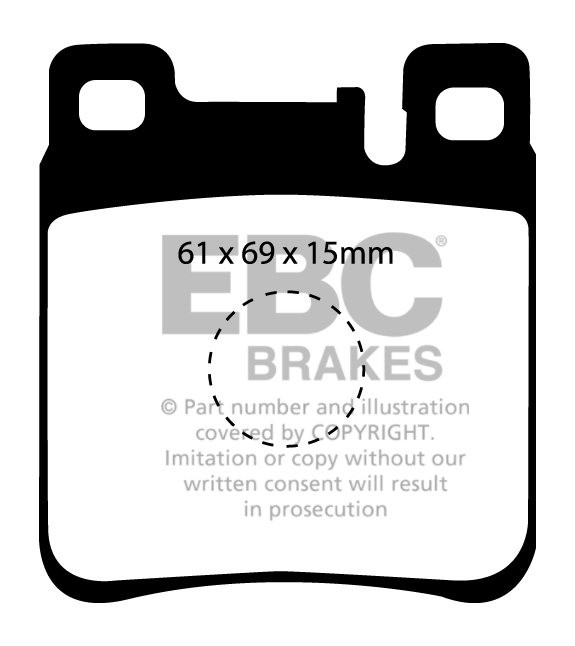 EBC Brakes MERCEDES E-Class (W210) E320 95-2002 Remblokken achte