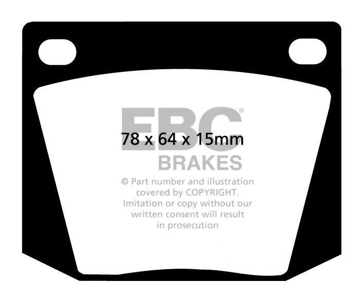 EBC Brakes AC Cobra 4.2 62-63 Remblokken voorzijde yellowstuff