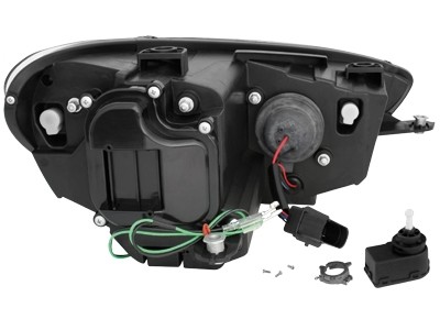 Koplampen passend voor VW Scirocco 08-14 DRL look Devil Eyes Zwart