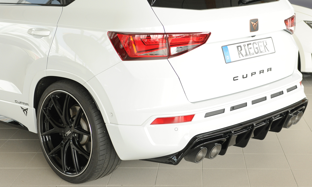 Diffuser passend voor Seat Ateca 5FP Cupra Rieger Glans Zwart