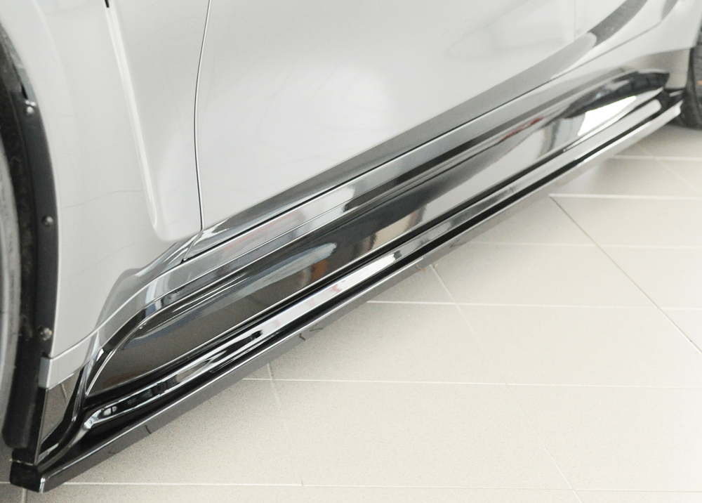 Zijskirts passend voor BMW 3-series G80 M3 (G234M): 03.2021 glans zwart