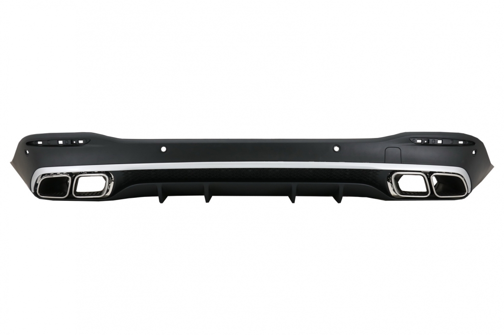 Diffuser passend voor Mercedes GLE W167 SUV 2019- GLE63 Look Uitlaat sierstukken