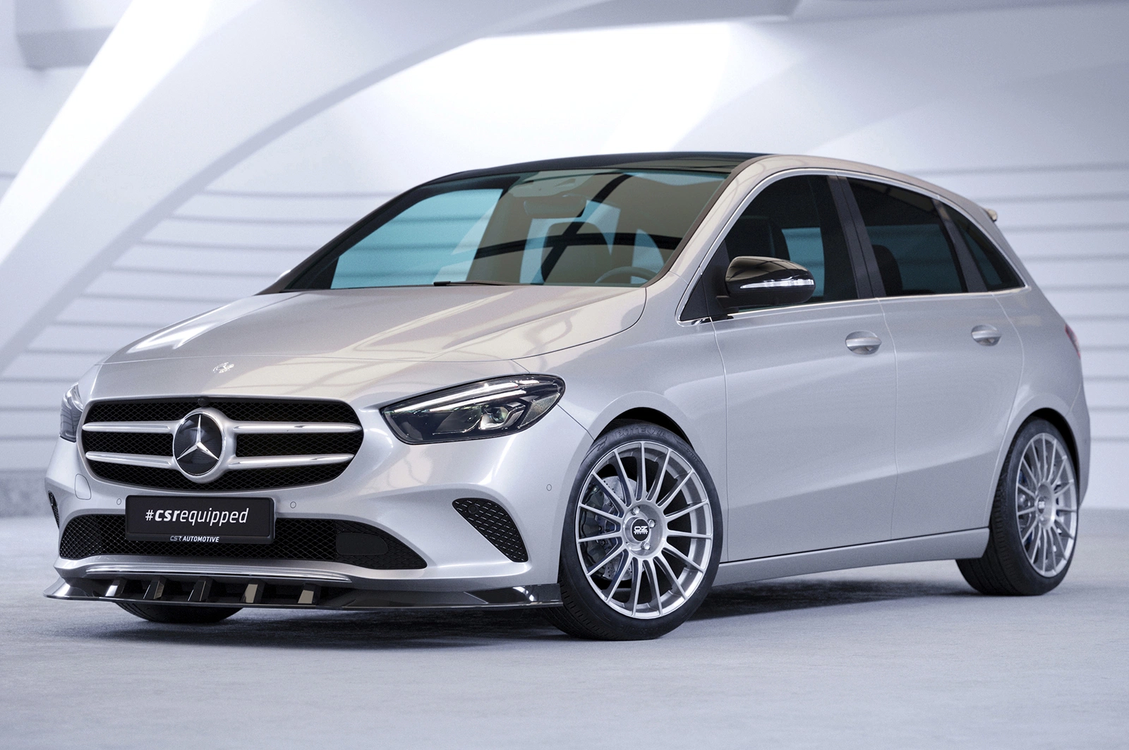 Voorspoiler passend voor Mercedes-Benz B-Klasse W247 Glans Zwart – CSR Automotive