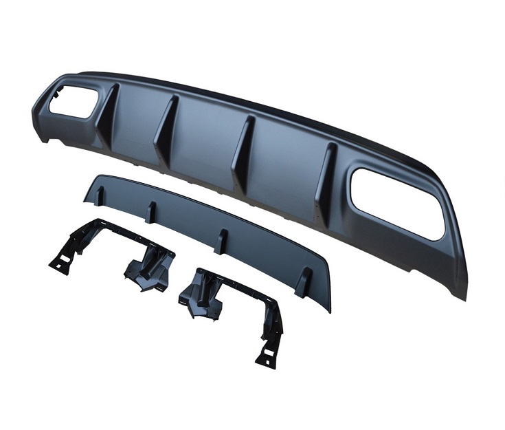 Diffuser passend voor Mercedes W176 A45 AMG look zwart