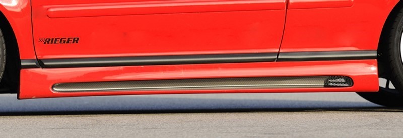 Zijskirts passend voor VW Golf IV ABS Carbon-look Rieger