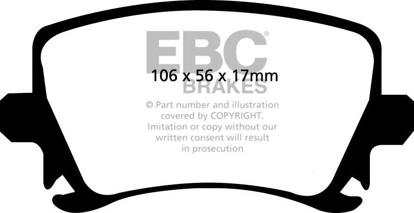 EBC Brakes SKODA Yeti 2.0 TD (110)(2WD) 2009-.. Remblokken achte