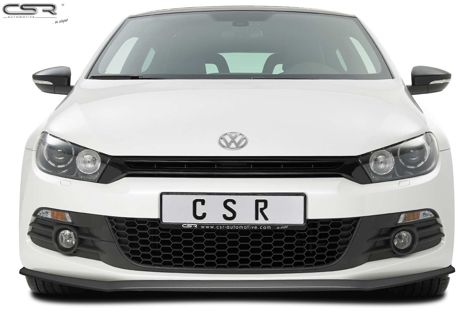 Voorspoiler passend voor Volkswagen Scirocco CSR Mat Zwart