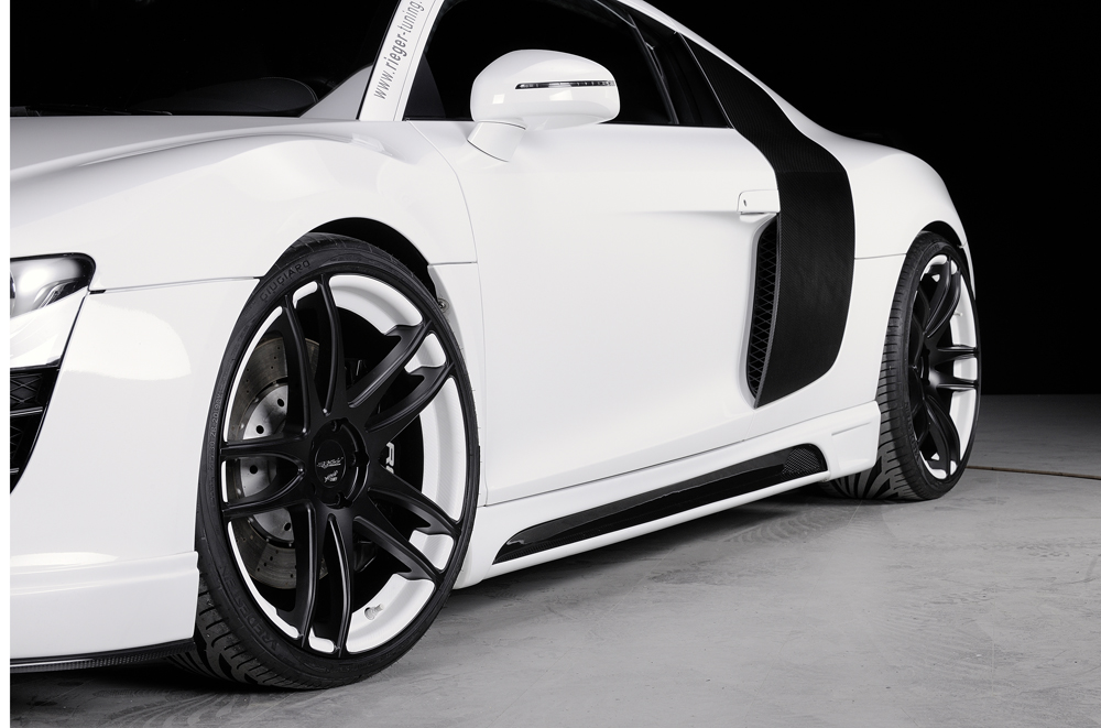 Zijskirts Audi R8 Rieger ABS Carbon Look