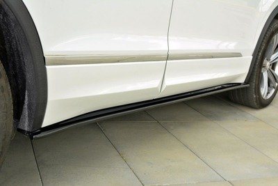 Zijskirts passend voor VW Tiguan 2 R-Line Glans Zwart