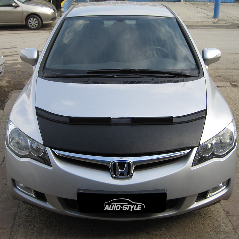 Motorkapsteenslaghoes  Honda Civic sedan / hybrid 2007-2008 zwart