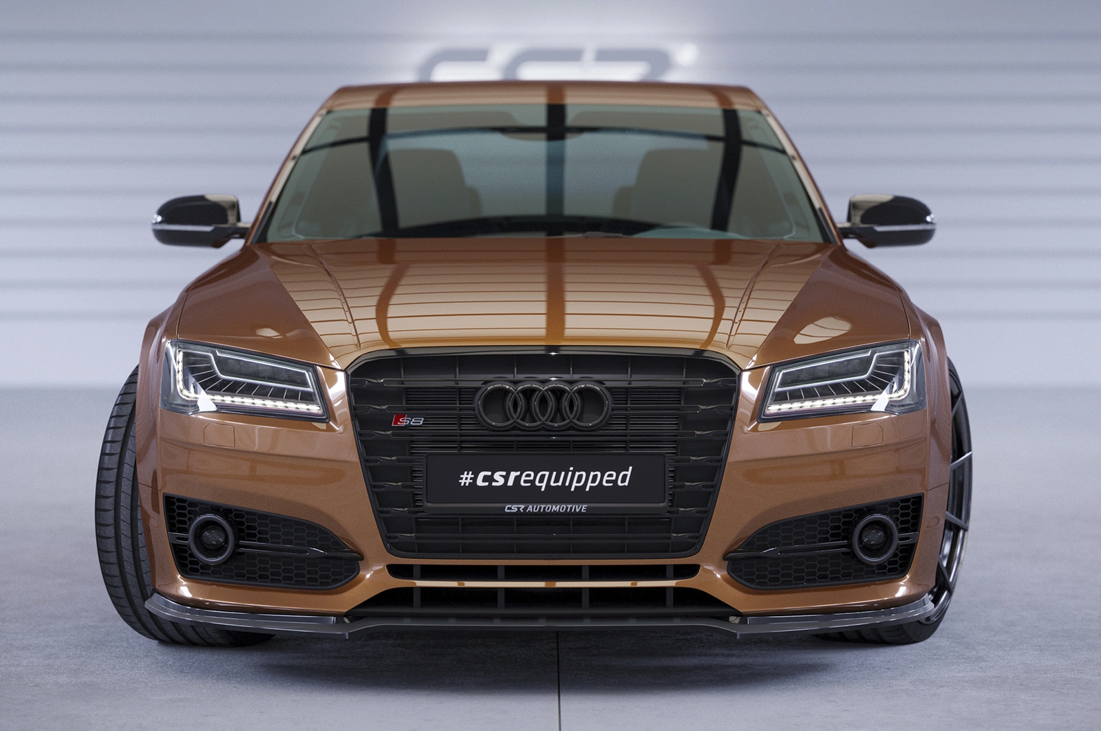 Voorspoiler passend voor Audi S8 / S8 Plus D4 (Typ 4H) glans zwart – 2013–2017