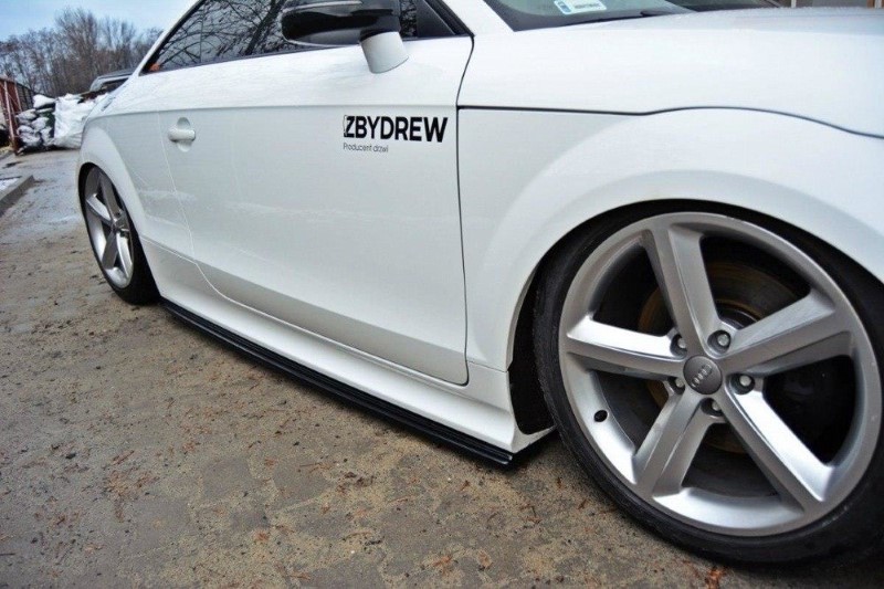 Zij Skirts Diffuser passend voor Audi TT RS 8J Glanzend Zwart