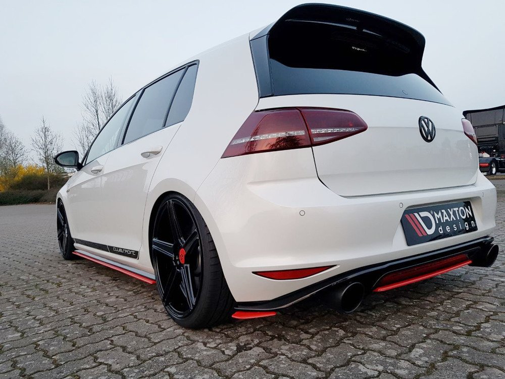 Diffuser passend voor VW Golf 7 GTI Clubsport Glans Zwart