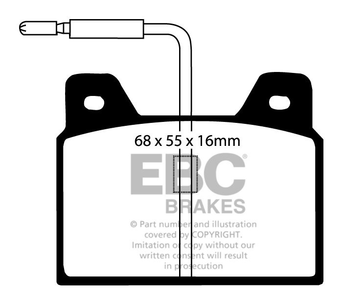 EBC Brakes PEUGEOT 505 2.8 79-92 Remblokken achterzijde