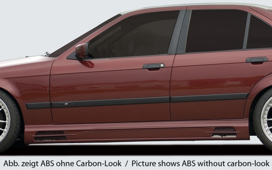 Zijskirts passend voor BMW E36 ABS Carbon-look Rieger