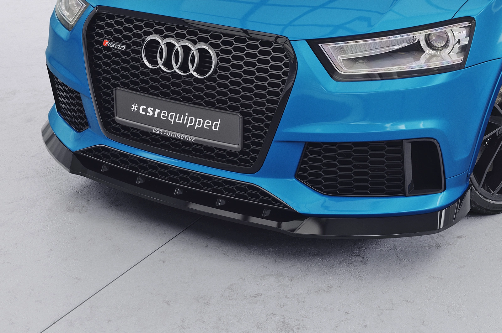 Voorspoiler passend voor Audi RSQ3 glans zwart