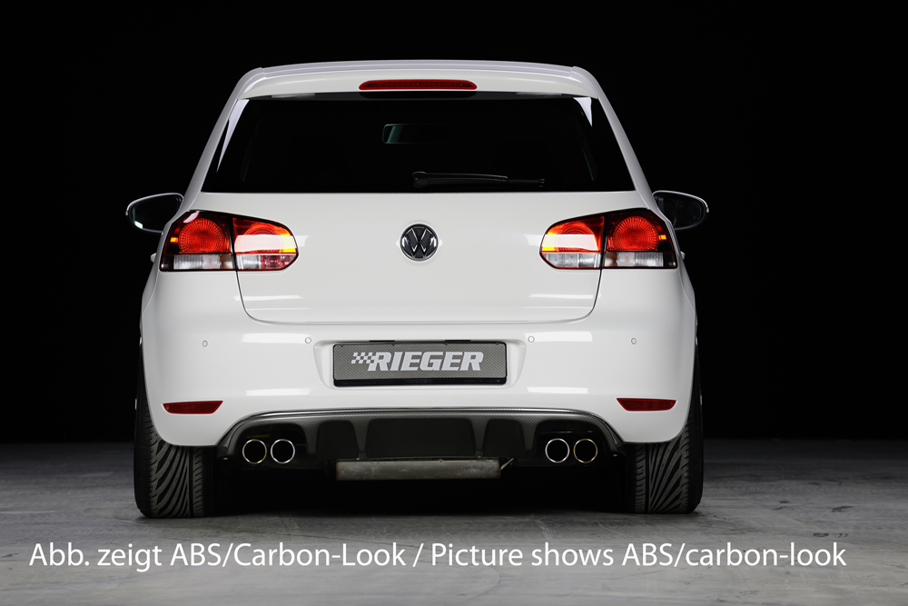 Diffuser passend voor Volkswagen Golf 6 Rieger Glans Zwart